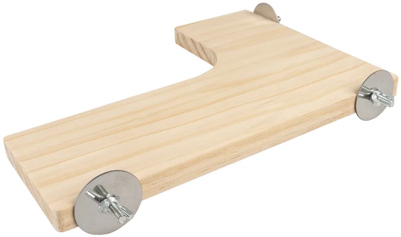 Duvoplus - Hok - Knaagdier - Houten L-platform 27x21,5x4cm - 1st de Duvo+ en Houtkleurig – photo produit