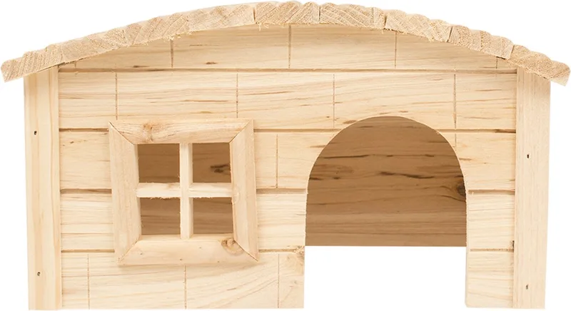Duvoplus - Hok - Knaagdier - Knaagdieren Houten Lodge Koepeldak 20,5x13x12cm - 1st de Duvo+ en <> – photo produit