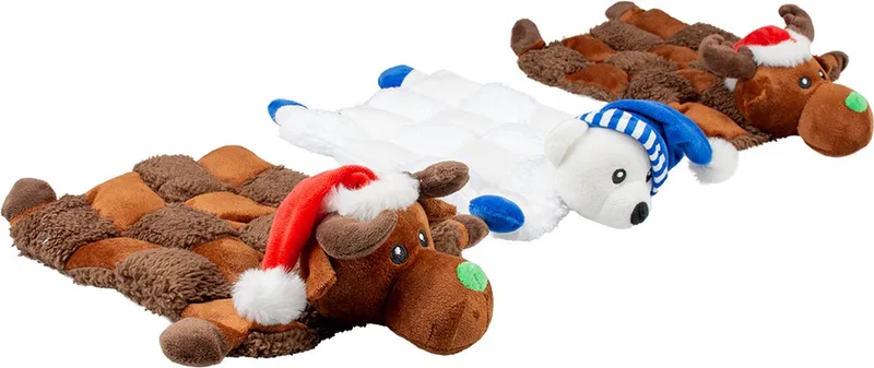 Duvoplus - Hond - Xmas Pluche Platte Knuffel Squeaky 20x32x9cm - 162176 de Duvo+ en Gemengde kleuren – photo produit