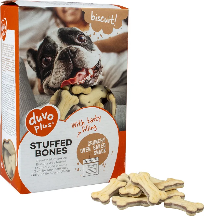 Duvoplus - Hondensnack - Hond - Biscuit! Gevulde Kluifjes 500gr - 1st by Duvo+ – product photo