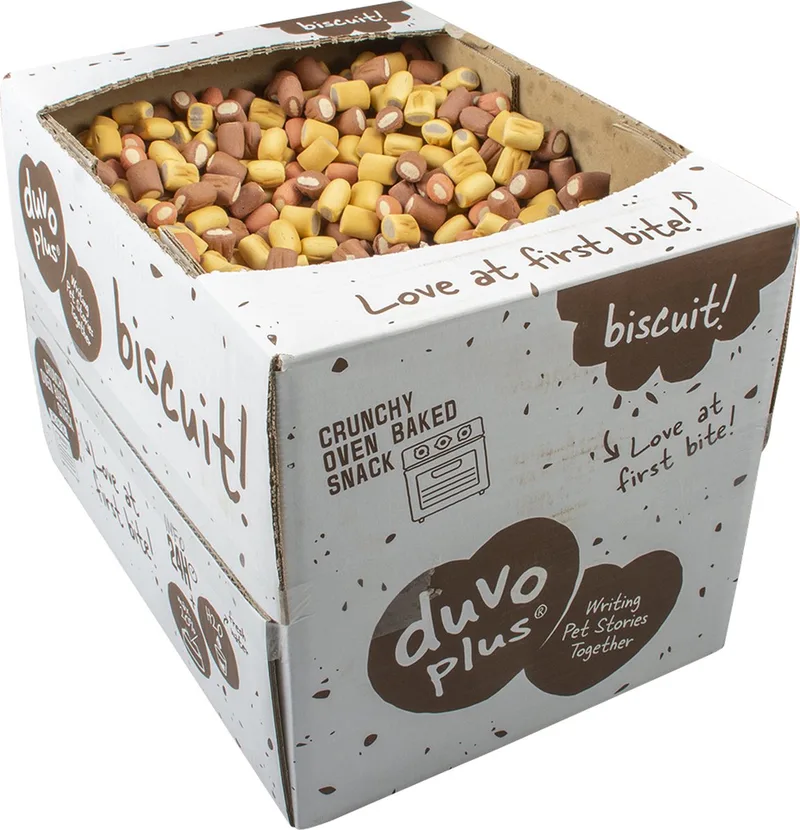 Duvoplus - Hondensnack - Hond - Biscuit! Mini-mergpijpjes Mix 10kg - 1st de Duvo+ – photo produit