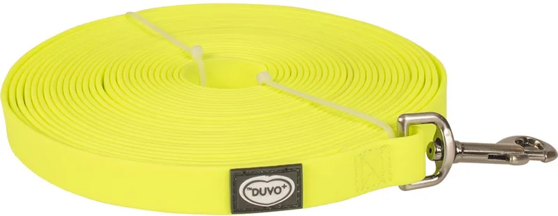 Duvoplus - Hondensnack - Hond - Explor South Trackinglijn Pvc Plat 15m 15m/20mm - 1st de Duvo+ en Neon Geel – photo produit