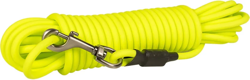 Duvoplus - Hondensnack - Hond - Explor South Trackinglijn Pvc Rond 15m 15m/8mm - 1st de Duvo+ en Neon Geel – photo produit