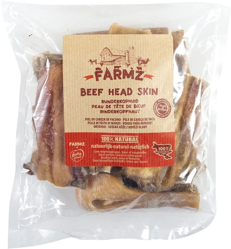 Duvoplus - Hondensnack - Hond - Farmz Runderkophuid 12cm - 250g - 1st by Duvo+ – product photo