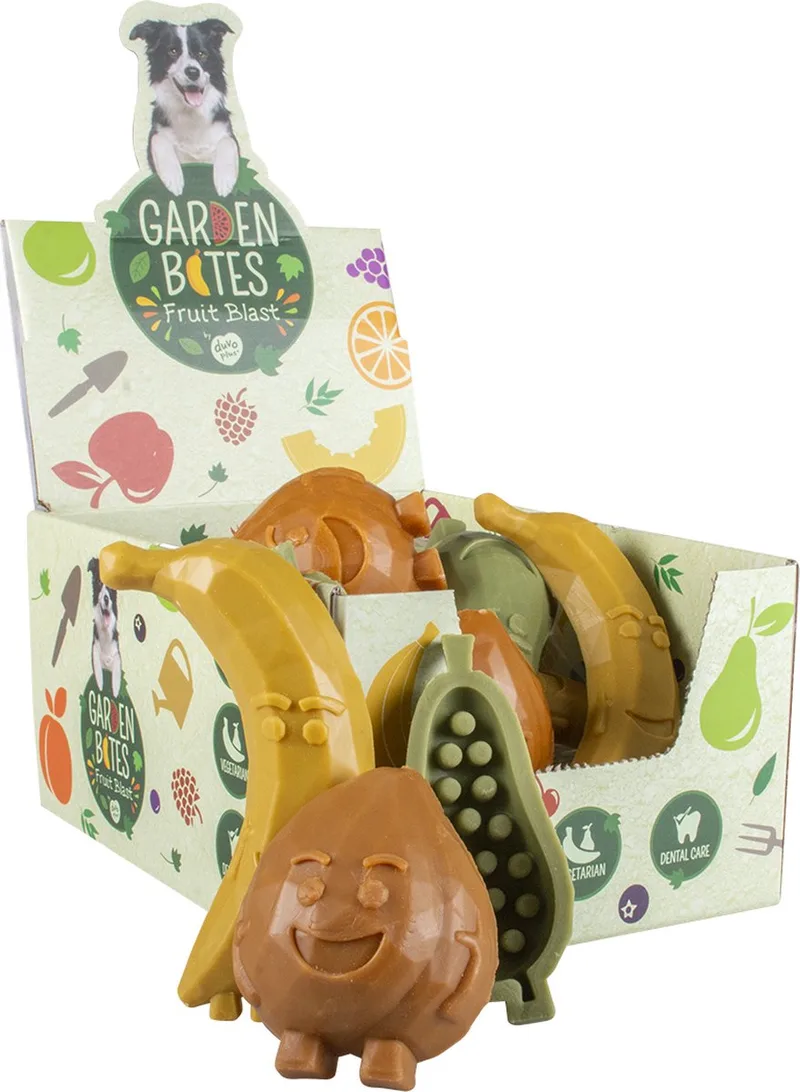 Duvoplus - Hondensnack - Hond - Garden Bites Fruity Friends L - 12,5cm - 90g - Gemengde Kleuren - 18st de Duvo+ – photo produit