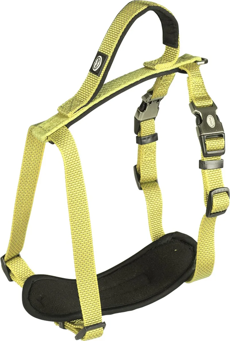 Duvoplus - Hondentuigje - Hond - Explor North Harnas Nylon L 50-65cm/20mm - 1st by Duvo+ in Neon Geel – product photo