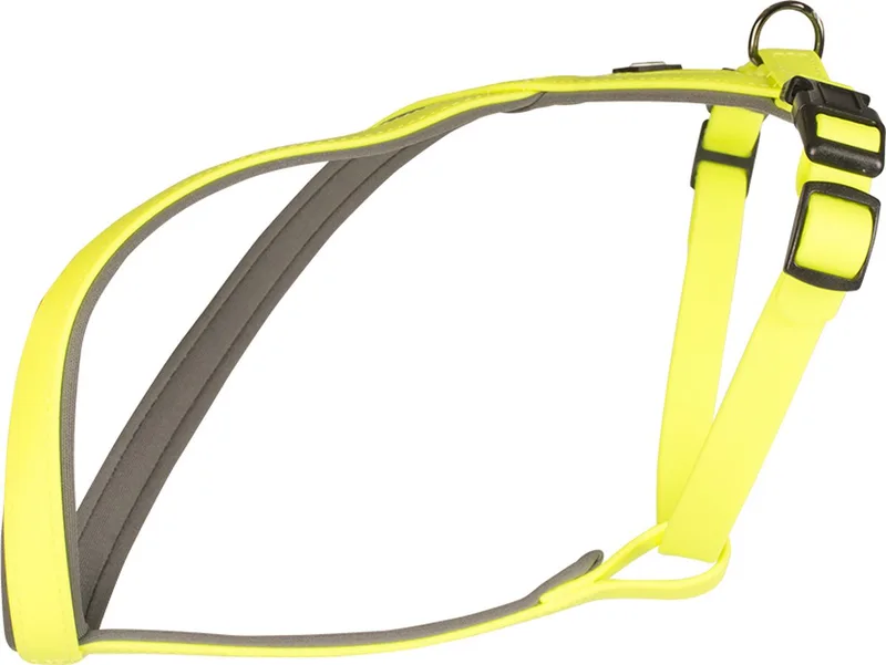 Duvoplus - Hondentuigje - Hond - South Harnas Pvc 65-80cm/25mm - 1st fra Duvo+ i Neon geel – produktbillede