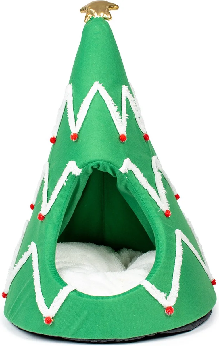 Duvoplus - Kat - Xmas Kerstboom Kattenhuis 43x43x70cm - 162166 von Duvo+ in Mehrfarbig – Produktfoto