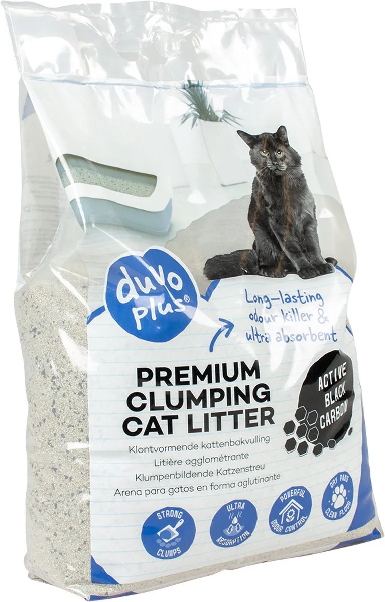 Duvoplus - Kattenbakvulling - Kat - Kattenbakvulling White Sensitive Black Carbon 12kg - 1st by Duvo+ – product photo