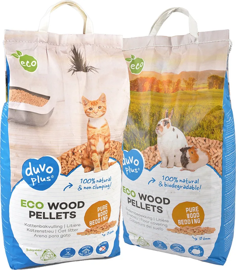 Duvoplus - Kattenbakvulling & Knaagdier - Eco Houtkorrels Bodembedekking 6mm - 10kg/20l - 1st by Duvo+ – product photo