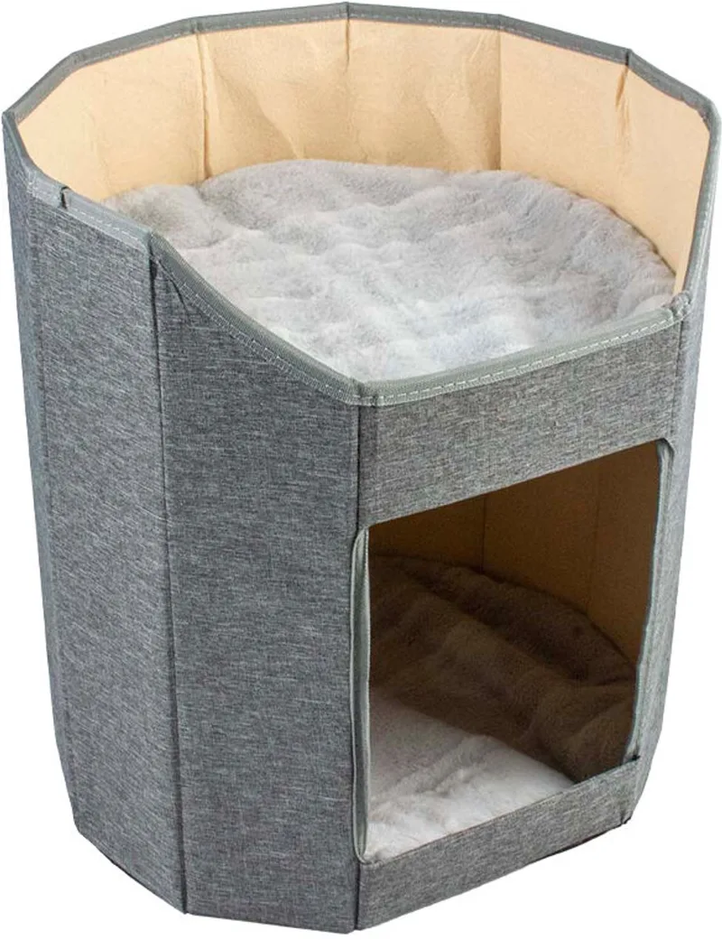 Duvoplus Kattenhuis Greta de Duvo+ en Gris – photo produit 1 sur 5