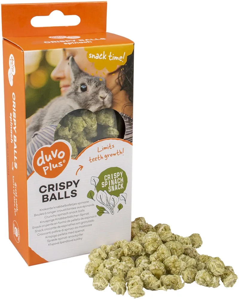 Duvoplus - Knaagdierensnack - Knaagdier - Krokante Knabbelballetjes Spinazie 50g Groen - 1st von Duvo+ – Produktfoto