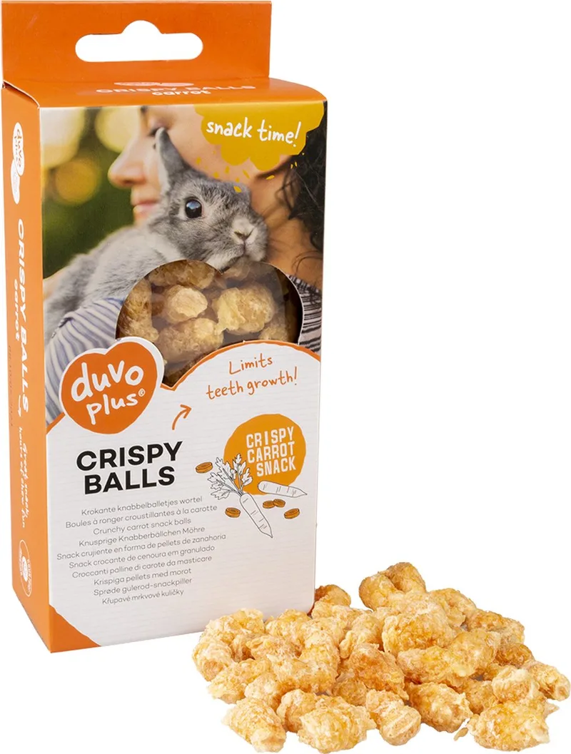 Duvoplus - Knaagdierensnack - Knaagdier - Krokante Knabbelballetjes Wortel 50g Oranje - 1st von Duvo+ – Produktfoto