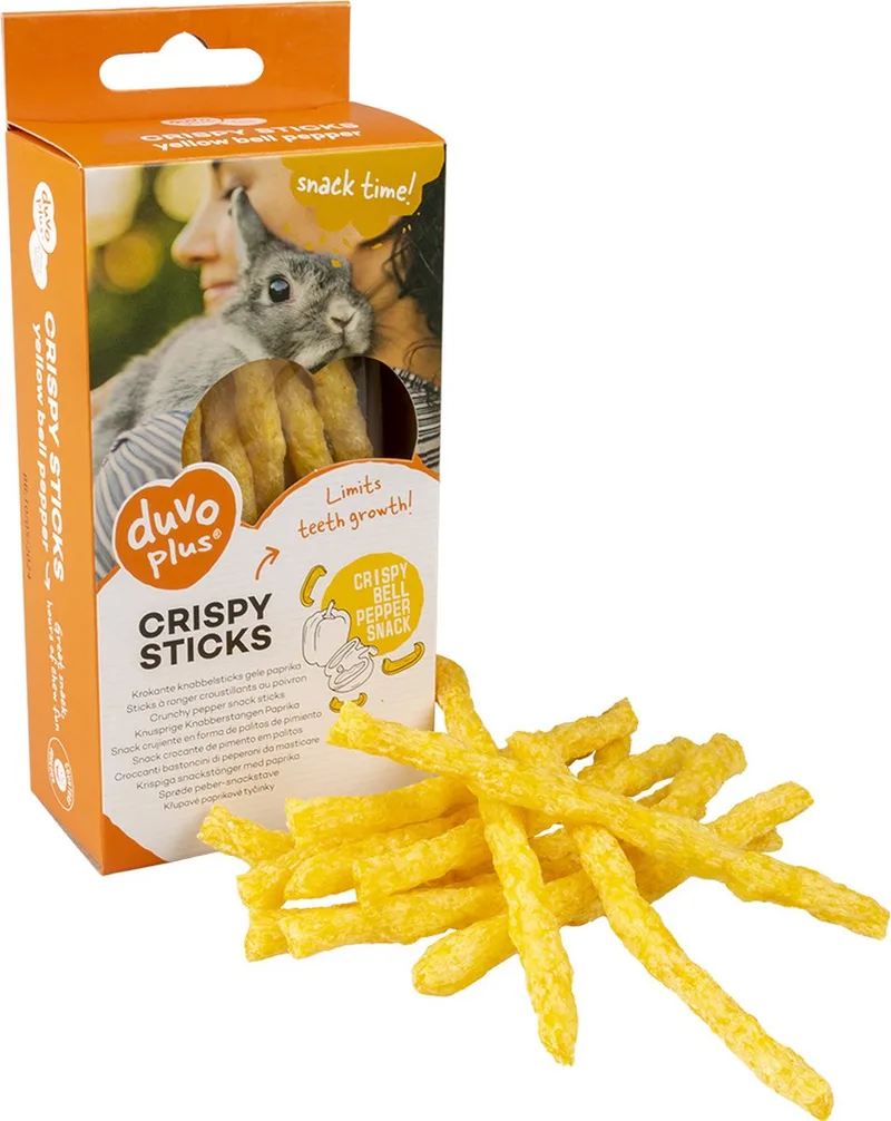 Duvoplus - Knaagdierensnack - Knaagdier - Krokante Knabbelsticks Gele Paprika 50g Geel - 1st de Duvo+ – photo produit