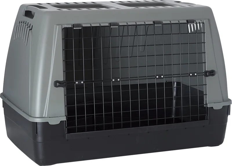 Duvoplus - Reisbench - Hond - Baron Eco Car Box 90 88x51x58cm - 1st de Duvo+ en Gris, Vert – photo produit