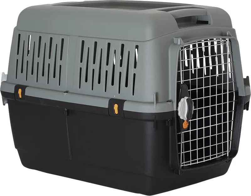 Duvoplus - Reisbench - Hond - Bracco Eco Travel Box 5 81x60x61,5cm - Max. 15-40kg - 1st de Duvo+ en Gris, Vert – photo produit