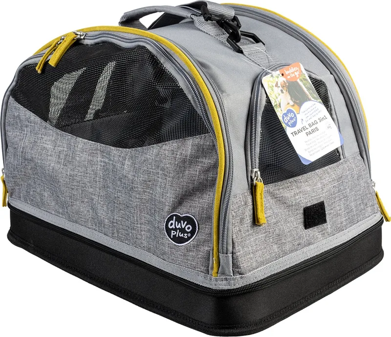 Duvoplus - Reisbench - Hond - Paris Travel Bag 3in1 44x31x31cm - 1st von Duvo+ in Grau – Produktfoto