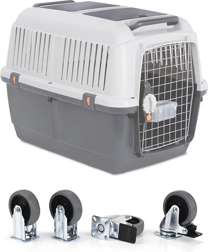 Duvoplus - Reisbench - Hond - Wielen Voor Bracco 7 36x17x8,5cm - 4st von Duvo+ in Silber – Produktfoto