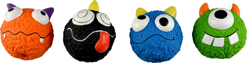Duvoplus - Speelgoed Voor Dieren - Aquarium - Latex Monster Ballen 9x10x9,5cm - Display - 1st von Duvo+ in Gemengde Kleuren – Produktfoto
