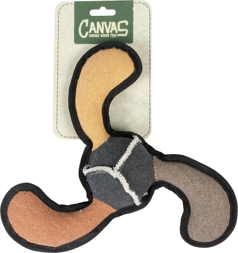Duvoplus - Speelgoed Voor Dieren - Hond - Canvas Boemerang 24,5x24,5x9cm - 1st by Duvo+ in Multicolour – product photo