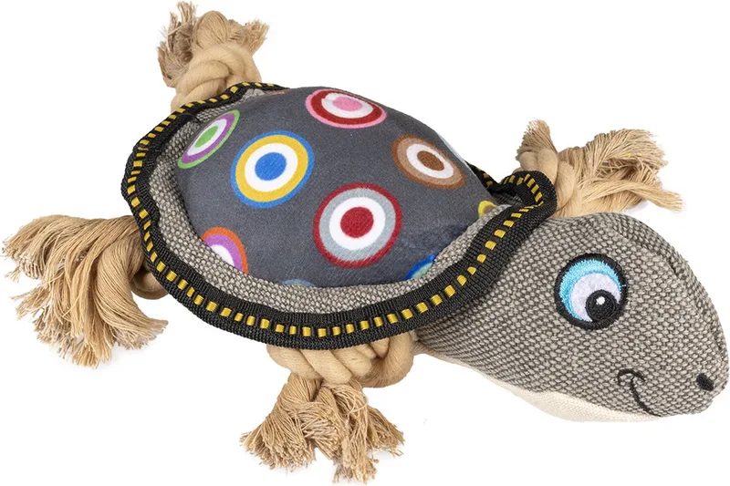 Duvoplus - Speelgoed Voor Dieren - Hond - Canvas Schildpad 27x21x10cm - 1st von Duvo+ in Grau – Produktfoto