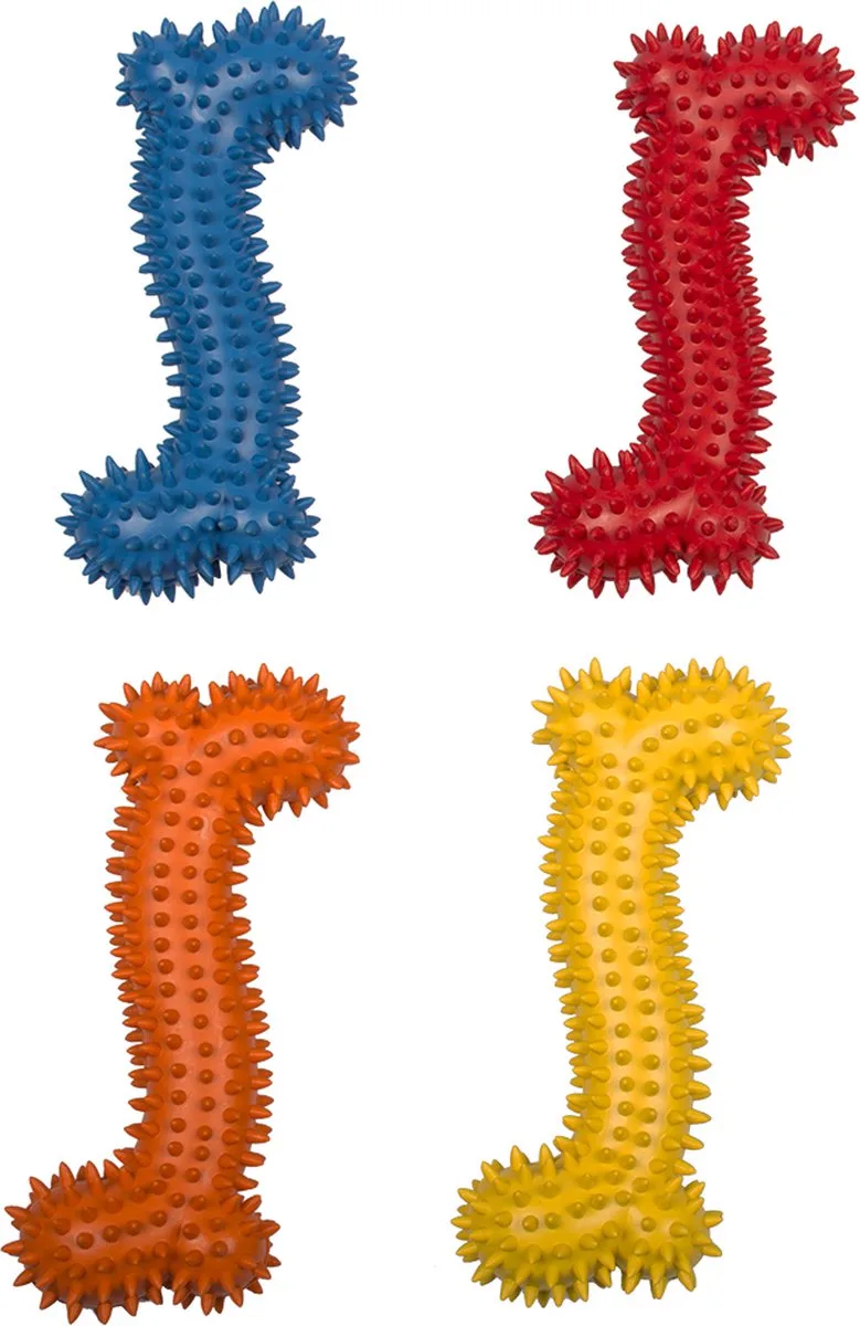 Duvoplus - Speelgoed Voor Dieren - Hond - Dogtoy Rubber Hondenbeen Dental Mix 14cm - 1st von Duvo+ in Gemengde Kleuren – Produktfoto