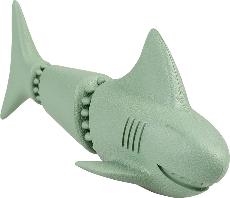 Duvoplus - Speelgoed Voor Dieren - Hond - Eco Rubber Haai Snackdispenser 18x7,6x7,5cm - 1st von Duvo+ in Grün – Produktfoto