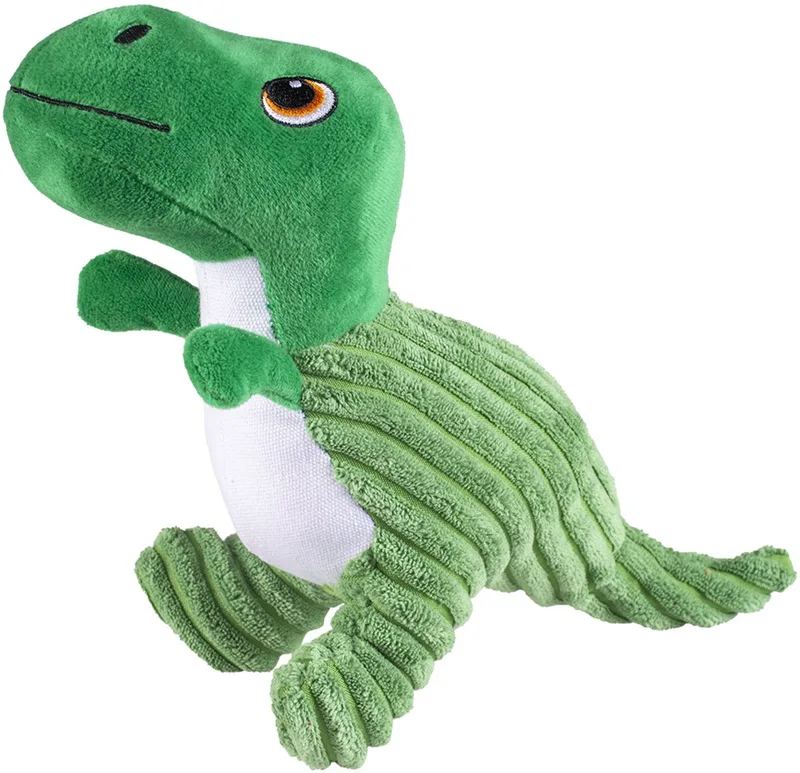 Duvoplus - Speelgoed Voor Dieren - Hond - Pluche Dino Iguanodon Corduroy 26x22x13cm - 1st by Duvo+ in Green – product photo