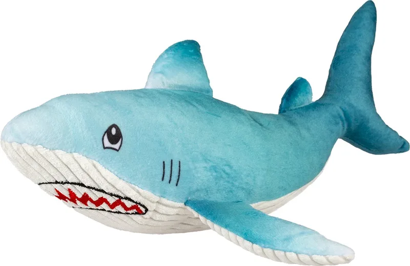 Duvoplus - Speelgoed Voor Dieren - Hond - Pluche Haai Ocean 35x9x7cm - 1st von Duvo+ in Blau, Weiß – Produktfoto
