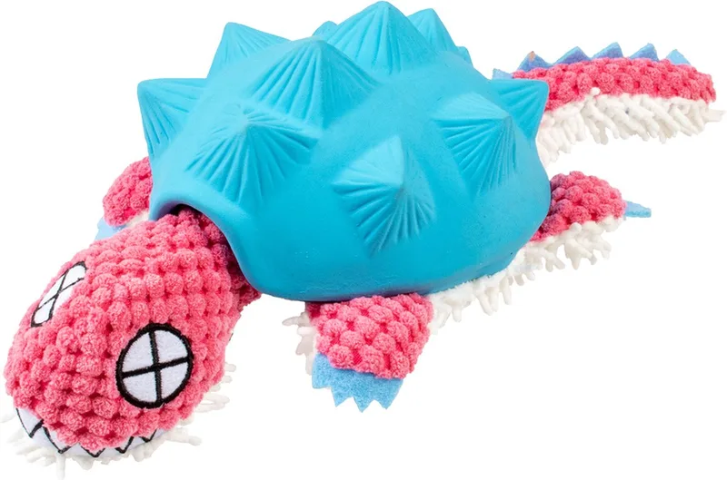 Duvoplus - Speelgoed Voor Dieren - Hond - Pluche & Latex Gordeldier 34x14x8,5cm - 1st von Duvo+ in Blau, Rosa – Produktfoto