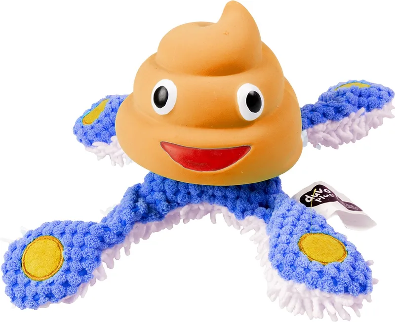 Duvoplus - Speelgoed Voor Dieren - Hond - Pluche & Latex Octopus 22x22x12cm - 1st by Duvo+ in Orange, Blue – product photo