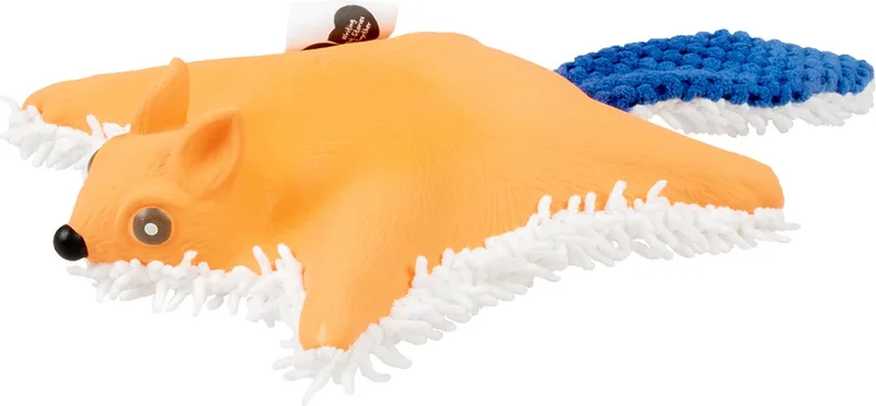 Duvoplus - Speelgoed Voor Dieren - Hond - Pluche & Latex Vliegende Eekhoorn 31x17x5cm - 1st van Duvo+ in Oranje, Blauw – productfoto
