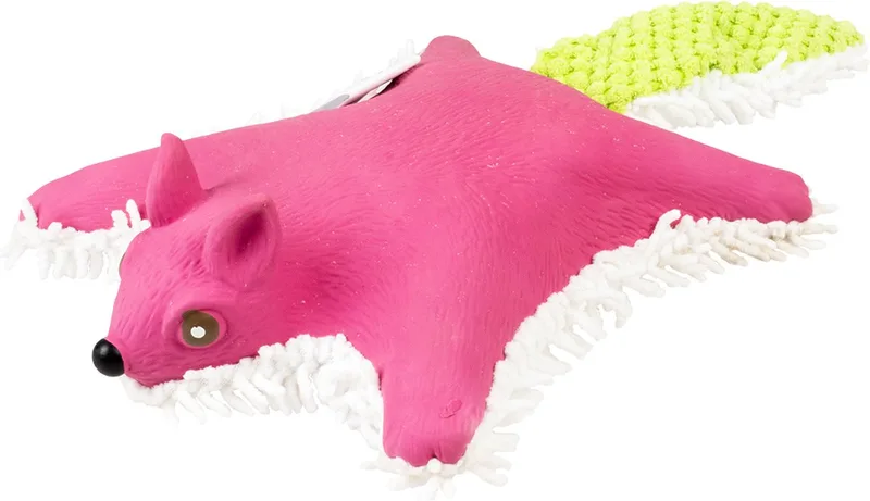 Duvoplus - Speelgoed Voor Dieren - Hond - Pluche & Latex Vliegende Eekhoorn 31x17x5cm - 1st by Duvo+ in Purple, Green – product photo