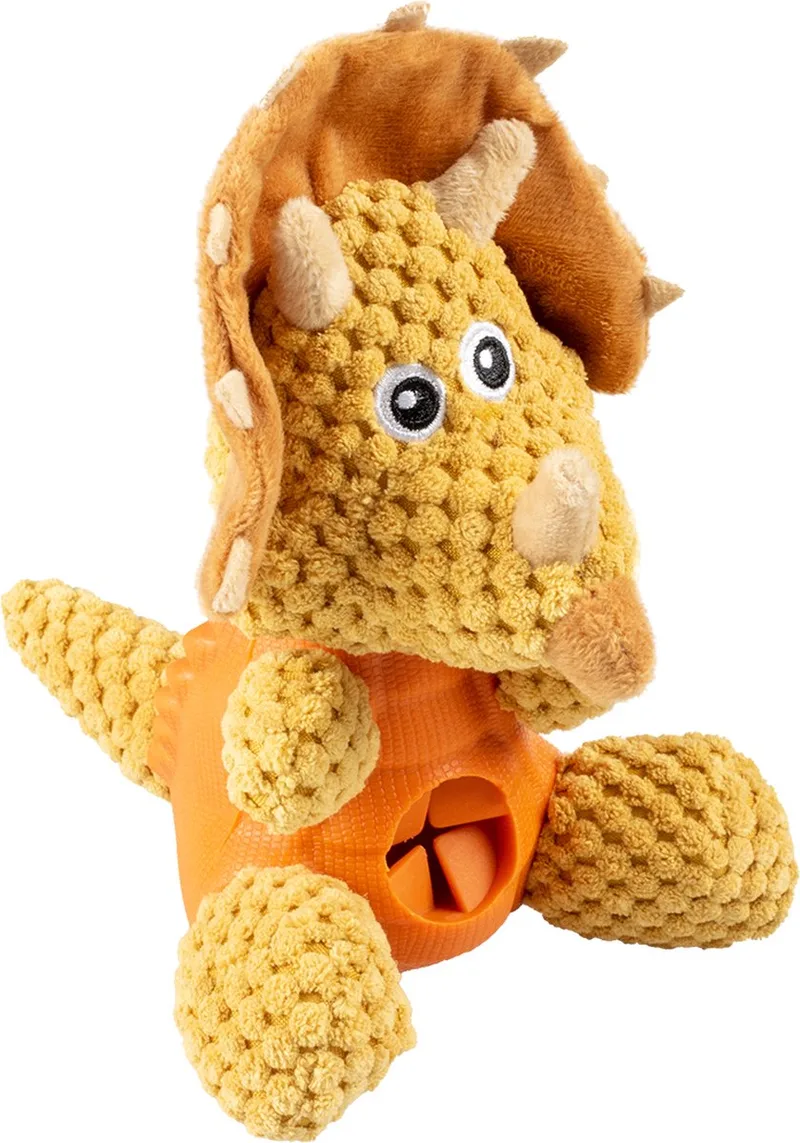 Duvoplus - Speelgoed Voor Dieren - Hond - Pluche & Rubber Triceratops Dispenser 19x14x20cm - 1st von Duvo+ in Mehrfarbig – Produktfoto
