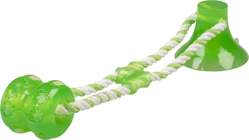 Duvoplus - Speelgoed Voor Dieren - Hond - Tug `n Chew Toy 40x10,3x10,3cm - 1st by Duvo+ in Green – product photo