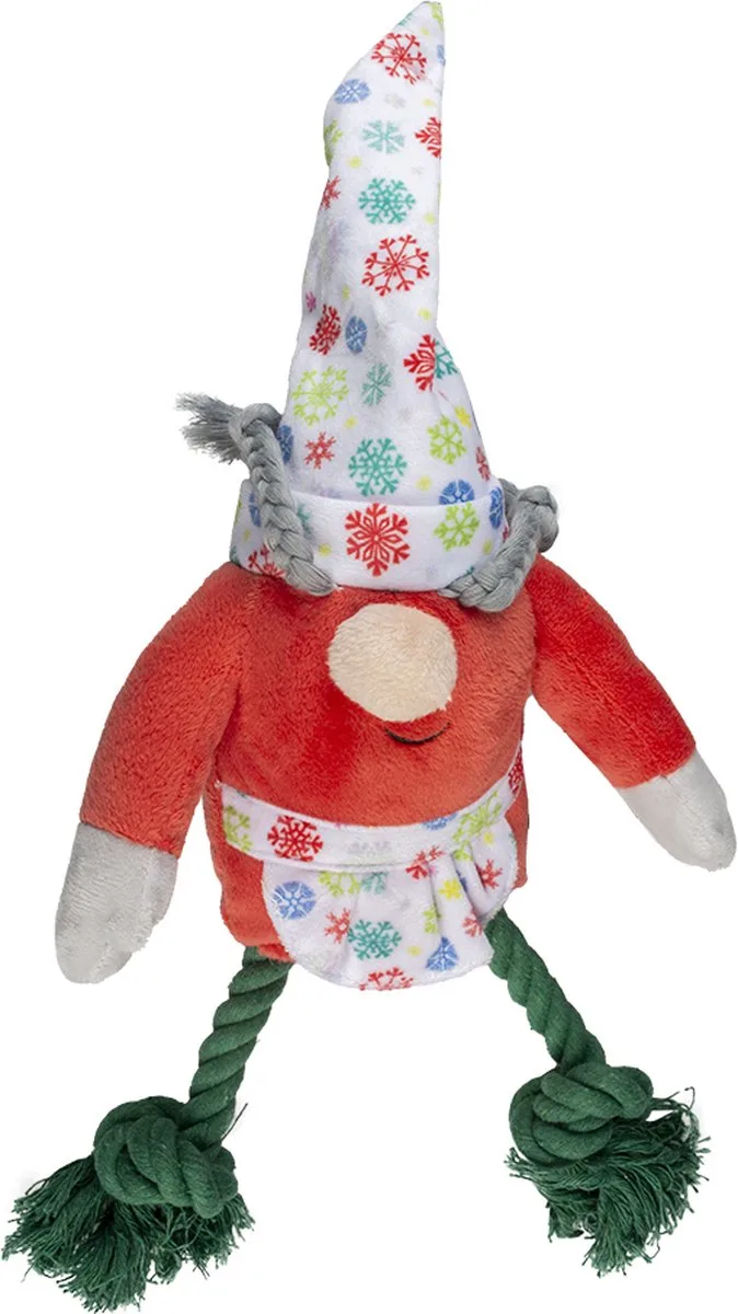 Duvoplus - Speelgoed Voor Dieren - Hond - Xmas Pluche Kabouter Meisje Katoen Benen 21,5x13x8,5cm - 1st by Duvo+ in Multicolour – product photo