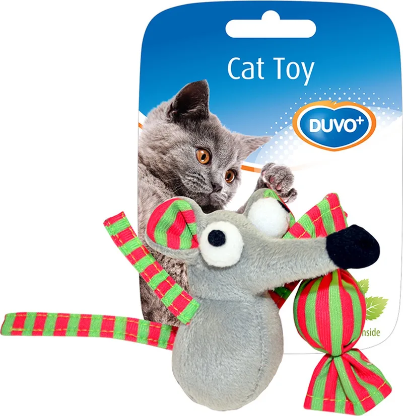 Duvoplus - Speelgoed Voor Dieren - Kat - Assortiment Muis En Snoep 7,5x7x3,5cm - 1st by Duvo+ in Brown, Grey – product photo