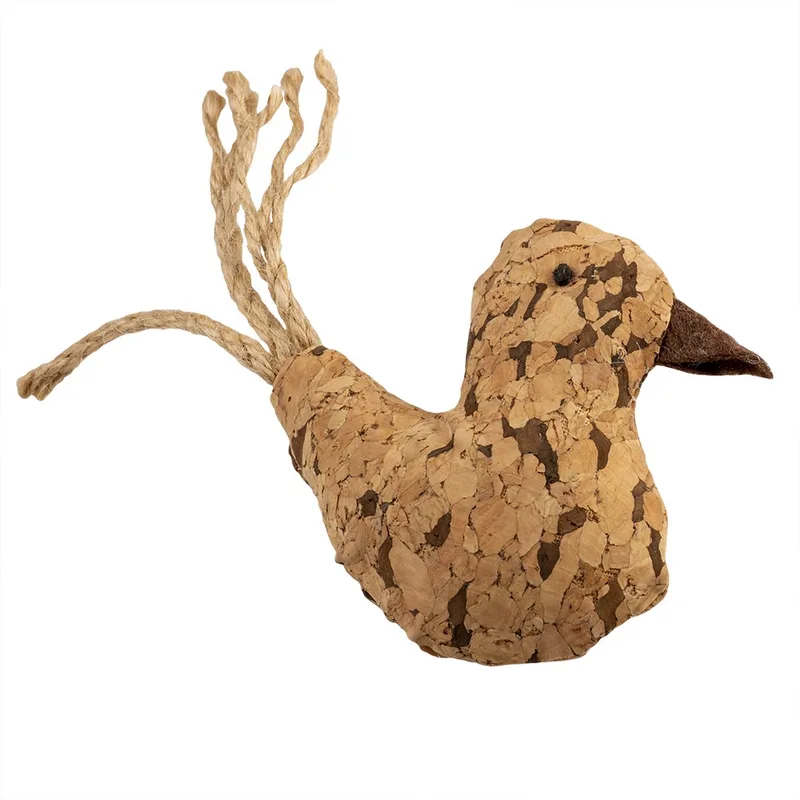 Duvoplus - Speelgoed Voor Dieren - Kat - Cork Vogel 8x12x2,5cm - 1st by Duvo+ in Brown – product photo