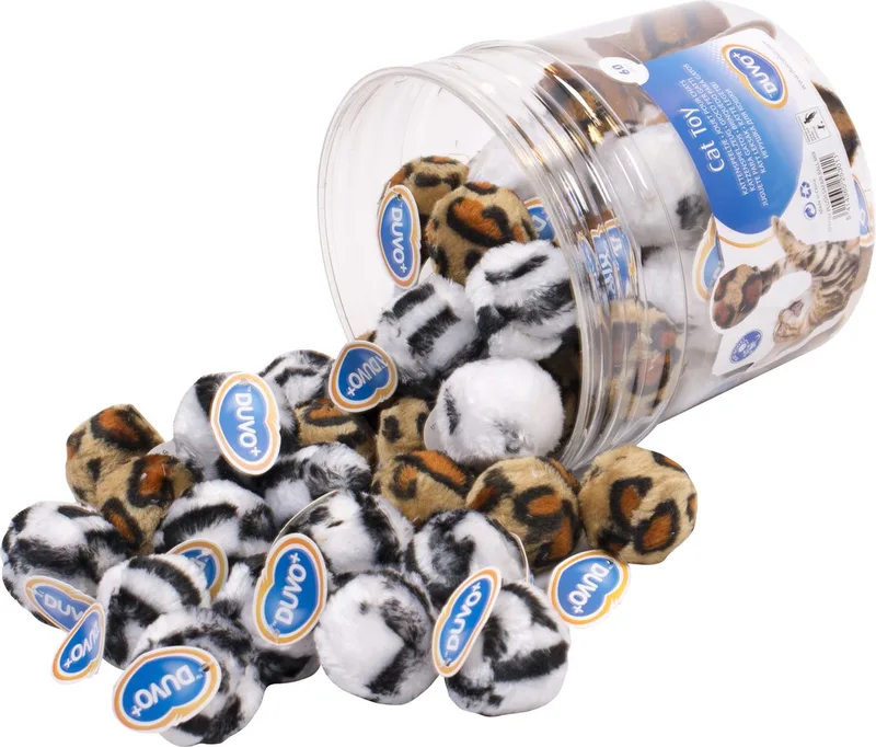 Duvoplus - Speelgoed Voor Dieren - Kat - Pluche Safari Bal Mix - 1st fra Duvo+ i <> – produktbillede