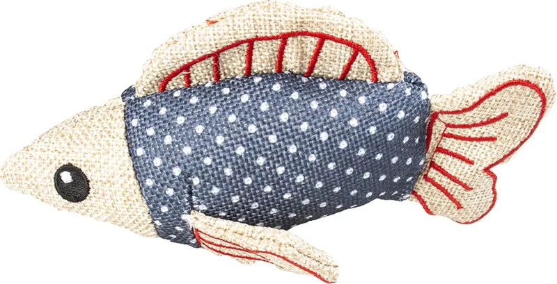 Duvoplus - Speelgoed Voor Dieren - Kat - Retro Blauwe Haai 15x7,5x4,5cm - 1st de Duvo+ en Bleu – photo produit