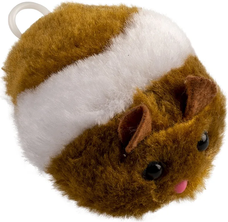 Duvoplus - Speelgoed Voor Dieren - Kat - Shaking Berry Muis 8x7x5cm - 1st fra Duvo+ i Brun, Hvid – produktbillede