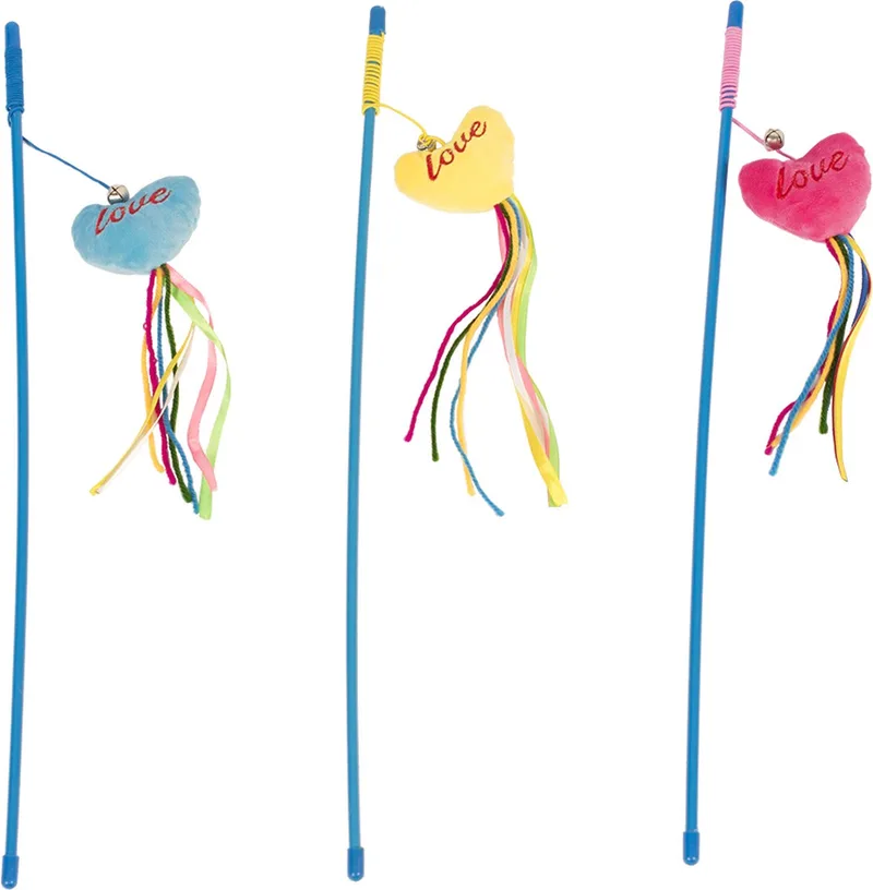Duvoplus - Speelgoed Voor Dieren - Kat - Speelhengel Love Met Catnip Mix 53cm - 1st by Duvo+ in <> – product photo