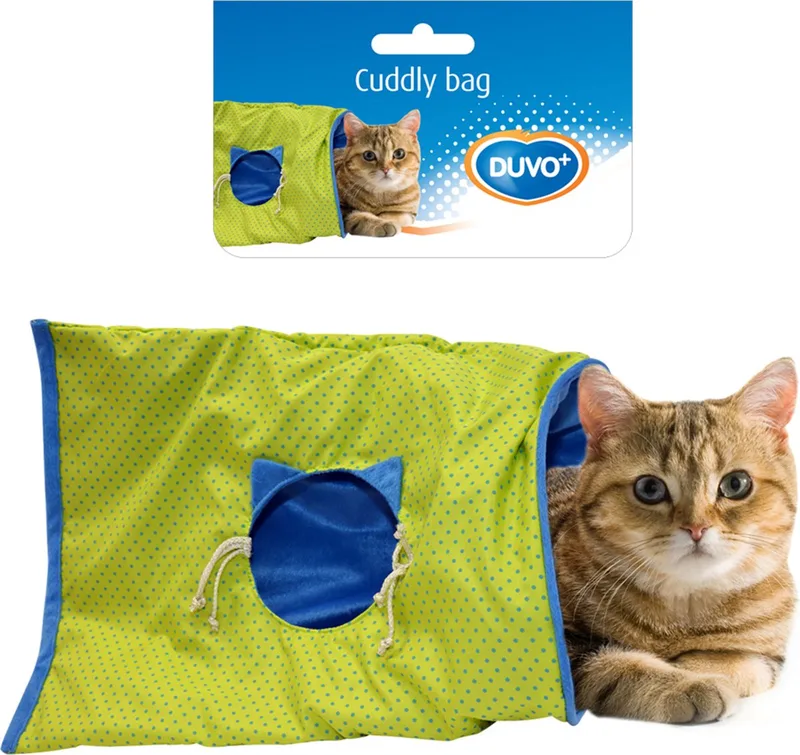 Duvoplus - Speelgoed Voor Dieren - Kat - Speeltunnel Crackle 50x38x0,5cm - 1st de Duvo+ en Bleu – photo produit