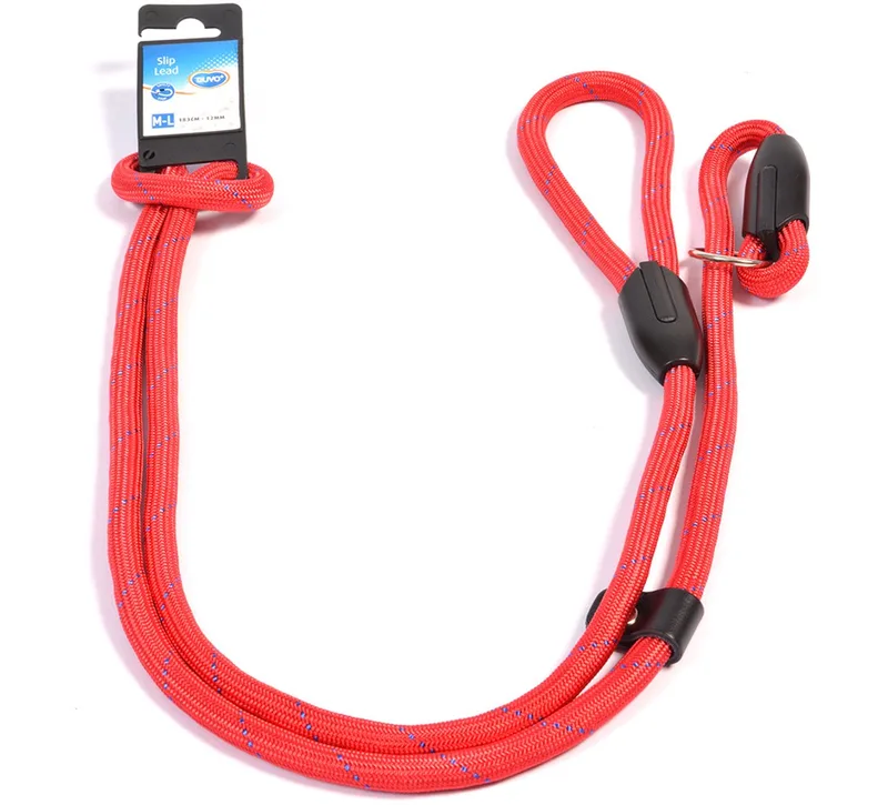 Duvoplus - Uitlaatriem Voor Dieren - Hond - Dressuur Sliplijn M-l - 183cm/12mm - 1st by Duvo+ in Red – product photo