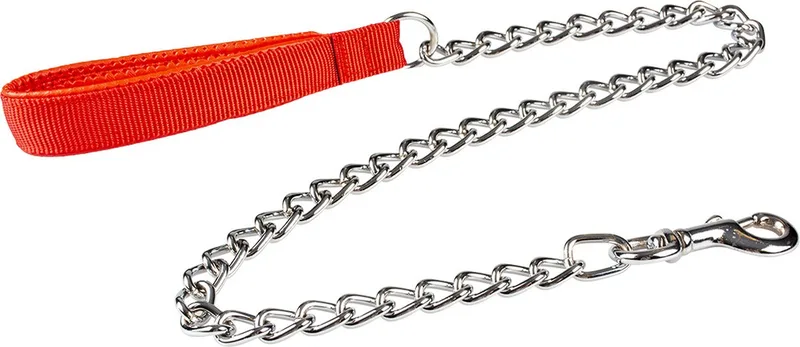 Duvoplus - Uitlaatriem Voor Dieren - Hond - Kettinglijn Gevoerd Handvat 50cm/4mm - 1st de Duvo+ en Rouge – photo produit