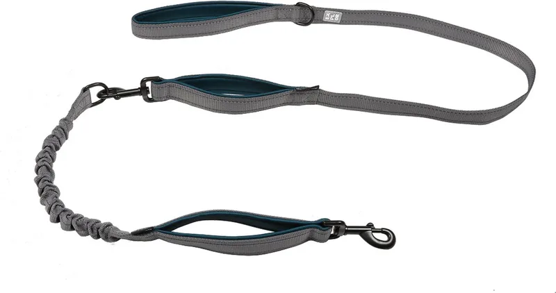 Duvoplus - Uitlaatriem Voor Dieren - Hond - Ultimate Fit 2in1 Leiband Classic 180cm - 25mm - 1st de Duvo+ en Petrol blue – photo produit