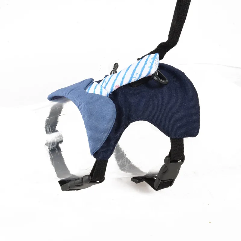Duvoplus - Uitlaatriem Voor Dieren - Knaagdier - Wandelvestje Smoking M - 18-36cm - 175cm/12mm - 1st fra Duvo+ i Blå, Sort – produktbillede