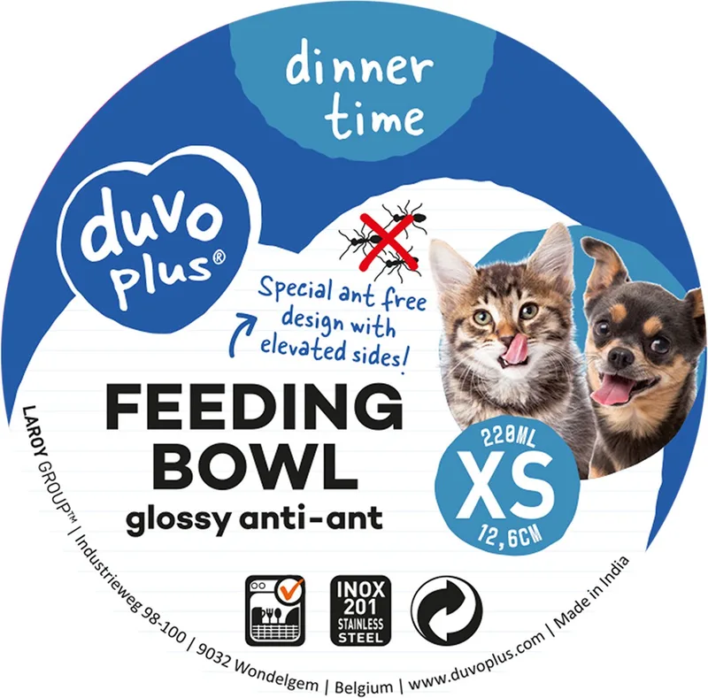 Duvoplus - Voerbak - Hond - Eetkom Glossy Anti-mier Xs - 220ml - 12,6cm - 1st by Duvo+ in <> – product photo