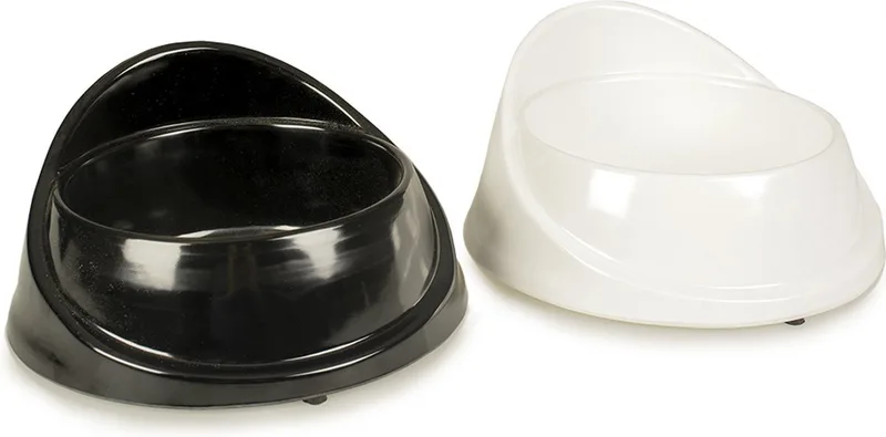 Duvoplus - Voerbak - Hond - Eetkom Melamine Glossy Anti-mors S - 450ml - Ø13cm - 1st von Duvo+ in Schwarz, Weiß – Produktfoto