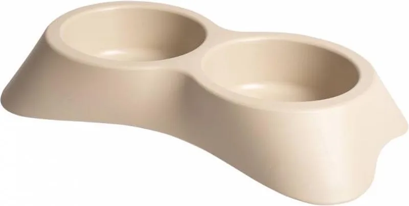 Duvoplus - Voerbak - Hond - Eetpot Nuvola Doppia 1 16x25x4,5cm/200ml - 1st fra Duvo+ i Mocaccino – produktbillede